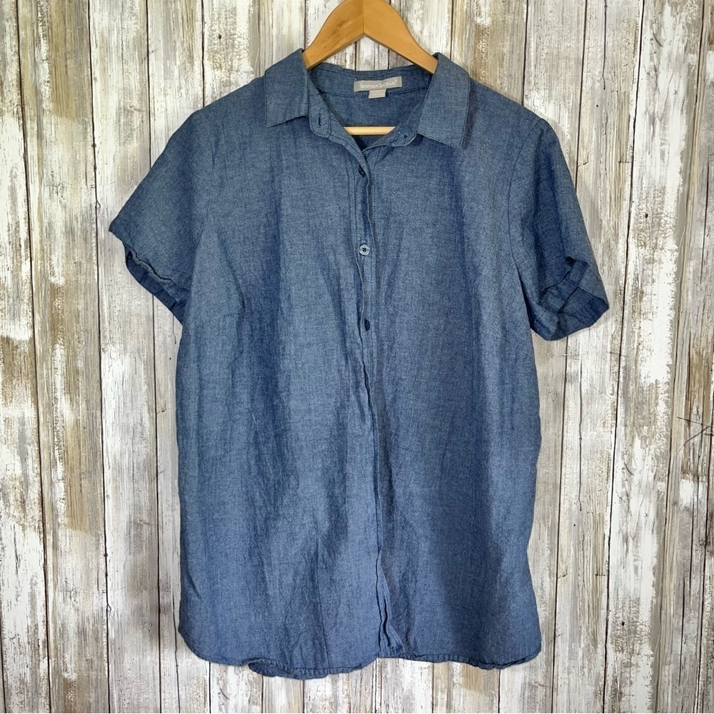 Woman Within Denim Chambray Button Down